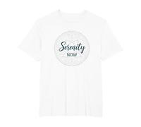 Serenity Now: Zen Lotus Mandala Meditation Mindfulness T-Shirt, Men's Big and Tall, White, 3X Tall