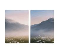 Serenity Passport Holder for Travel Leather Passport Covers Minimalist Passport Wallet Cover Case Cute Passport Book Holder Credit Card Holder for Women Men