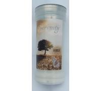 Serenity Poem Candle Gift 13cm Pillar 72 Hour Burning Tree Image Full Serenity Prayer on Back. Exclusive to Biblegifts