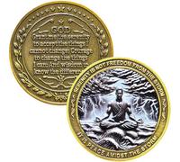 Serenity Prayer AA Medallion - Sobriety Chip for Recovery, Motivational AA Coin, Zinc Alloy, 1.57 inch with Inspiring Design - Peace & Courage Symbol for Addiction Recover