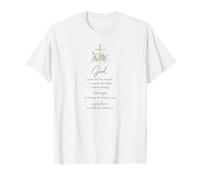 Serenity Prayer Cross Floral Minimal Faith Calm T-Shirt