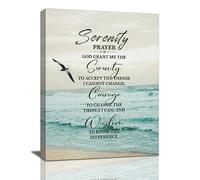 Serenity Prayer Decor Wall Art God Grant Me The Serenity Canvas Prints Bible Verse Poster Christian Religious Gifts Scripture Artwork for Bedroom Office Living Room 16"x20"