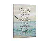 Serenity Prayer Decor Wall Art God Grant Me The Serenity Canvas Prints Bible Verse Posters Canvas Wall Art Posters Living Room Poster Bedroom Painting Frame-style 24x36inch(60x90cm)