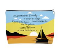 Serenity Prayer Makeup Bag Sobriety Gifts for Women Inspirational Gift