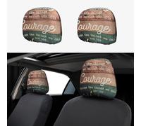 Serenity Prayer On Beach 2pcs Personalized Embroidery Soft Breathable Car Seat Headrest Cover Protection Auto Accessories
