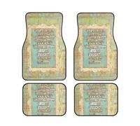 Serenity Prayer On Beach 4 Pieces Car Floor Mats Car Carpets Full Sets Universal Fit for SUV, Vans, Sedans, Trucks All Weather Protection Auto Foot Carpet