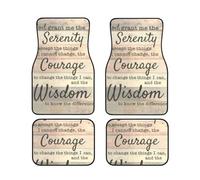 Serenity Prayer On Beach 4 Pieces Car Floor Mats Car Carpets Full Sets Universal Fit for SUV, Vans, Sedans, Trucks All Weather Protection Auto Foot Carpet