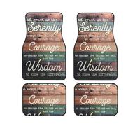 Serenity Prayer On Beach 4 Pieces Car Floor Mats Car Carpets Full Sets Universal Fit for SUV, Vans, Sedans, Trucks All Weather Protection Auto Foot Carpet