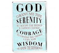 Serenity Prayer - Religious Christian Verse - Waves Design - Fridge Magnet - Keepsake Gift