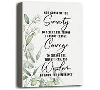 Serenity Prayer Sign Canvas Wall Art Decor, Canvas Prints Poster Christian Wall Art for Living Room Bedroom Home Decor, God Grant Me The Serenity Wall Decor Framed, Gift for Christian Size 12x15
