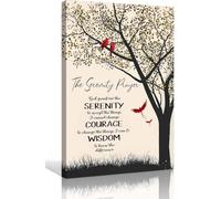 Serenity Prayer Wall Art Bible Verse Poster Framed Christian Wall Art Painting God Grant Me The Serenity Wall Decor Prints 12x18 inches