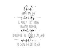 Serenity Prayer Wall Art, God Grant Me The Serenity To Accept The Things Wall Art Poster Print (A4 (Print Only))