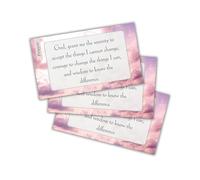 Serenity Prayer Wallet Pocket Card 30pk 2x3.5” Christian for Anxiety Hand Out Bulk Church Members God Grant Me To Accept Things I Cannot Change