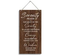 Serenity Prayer Wooden Decor Sign, God Grant Me The Serenity Wall Decor Sign, Hanging Printed Wooden Plaque Decor, Rustic Family Signs for Home Decor, Christian Gift 12x 6inch