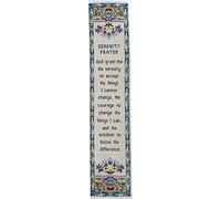 Serenity Prayer, Woven Fabric Christian Bookmark, Silky Soft Divine Peace Flexible Bookmarker for Novels Books and Bibles, Traditional Turkish Woven Design, Flexible and Soft Bookmark Gift