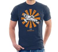 Serenity Retro Japanese Men's T-Shirt Navy Blue