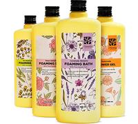 Serenity Sanctuary Bubble Bath 4 Pack Gift Box Spa Set for Women - Lavender, Chamomile, Vanilla Scent - Relaxing Bath Product