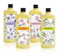 Serenity Sanctuary Bubble Bath for Women - Shower Gel with Epsom Salt, Various Scent Body Wash, Foaming Bath Sets for Women Gifts, Gifts for Mum, 380 ml (Pack of 4)