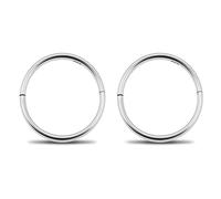 Serenity Sleepers 925 Sterling Silver Solid Infinity Sleeper Hinged Hoop Earrings Nose Tragus Septum Ring 18G Handmade in 8mm 10mm 12mm 14mm For Women Men Hypoallergenic and Nickel Free (8mm)