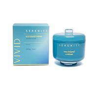 Serenity Vivid Glass Candle With Lid - Sea Island Cotton