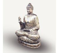 Serenityy 2M Antique Gold Buddha Teaching On Lotus Statue - 68Kg, Bronze-Effect Finish