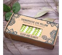 Serenityy Agnes + Cat Eye Pillow - Clear & Clarity, Peppermint And Eucalyptus-Infused Linseed Eye Pillow, Green.