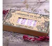 Serenityy Agnes + Cat Slumber & Relax Linseed Eye Pillow - Lavender And Geranium, Softly Weighted, Removable Cover