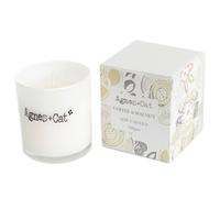 Serenityy Agnes + Cat Votive Candle - Coffee & Walnut in White Serenityy White
