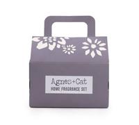 Serenityy Agnes + Cat Windermere Fragrance Gift Set - Wax Melts, Ceramic Oil Burner, Tea Light - Soft Grey Gift Box