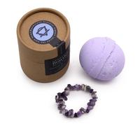 Serenityy Amethyst Gem Bracelet Bath Bomb Lavender & Tea Tree 140G - Handcrafted Spa Soak With Hidden Amethyst Bracelet