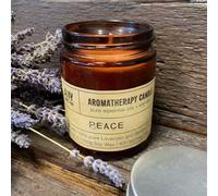Serenityy Aromatherapy Candle - Peace, Organic Soy Wax Candle With Lavender And Geranium, 200 G, 40 H Burn Time.