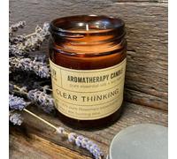Serenityy Aromatherapy Soy Wax Candle - Clear Thinking 200G, Amber Glass, Kraft Gift Box.