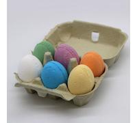 Serenityy Aw Dropship Uk 6-Pack Egg-Shaped Bath Eggs In Tray - Banana Scent