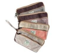 Serenityy Aw Dropship Uk Hemp And Cotton Zip Pouch For Phone And Small Items, Assorted Designs, 68G