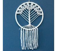 Serenityy Aw Dropship Uk Tree Of Life Macrame Dreamcatcher - Large 42Cm Diameter, 95Cm Length, White