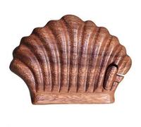 Serenityy Bali Magic Box Sea Shell - Handmade Sheesham Wood Puzzle Keepsake Box With Hidden Compartment, Individually Wrapped