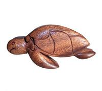 Serenityy Bali Magic Box - Sea Turtle, Handcrafted Sheesham Puzzle-Style Keepsake With Hidden Compartment, Individually Wrapped
