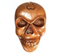 Serenityy Bali Magic Box Skull - Handmade Sheesham Wood Puzzle Keepsake Box With Hidden Compartment, 1 Pack