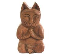 Serenityy Bali Magic Box - Yoga Cat Handmade Wooden Puzzle With Hidden Compartment, Sheesham Wood, Individually Wrapped