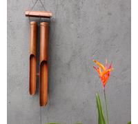 Serenityy Bamboo Windchime - Natural Finish, 4 Large Bamboo Tubes, Handcrafted By Ancient Wisdom