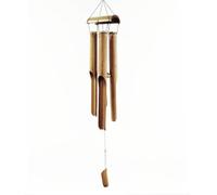 Serenityy Bamboo Windchime Natural Finish - 4 Large Tubes, 50Cm Length, 120Cm Overall Height