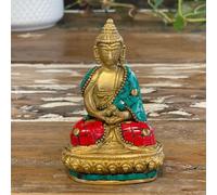 Serenityy Brass Buddha Figure Blessing Pose 7.5 Cm - Solid Brass Decorative Figurine