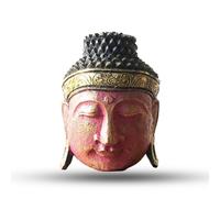 Serenityy Buddha Head Home Decoration - 25cm Red Shine Finish | Size: 24 cm Serenityy Red 24 cm