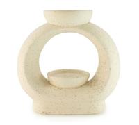 Serenityy Ceramic Zen Oil Burner - Large Oval Pebble - Speckled Off-White By Aw Dropship Uk