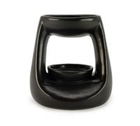 Serenityy Ceramic Zen Oil Burner - Small Classic - Matt Black, Minimalist Tealight Oil Warmer