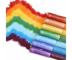 Serenityy Chakra Bath Salt Gift Pack Of 7 Vials - Aromatherapy Essential Oil Blends.