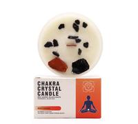 Serenityy Chakra Crystal Candle - Root Chakra, Black Oud, Red Jasper & Black Agate