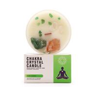 Serenityy Chakra Crystal Candles - Heart Chakra Rose Musk Scented Candle With Rose Quartz And Crystal Jade, 360 G, 17 H Burn Time