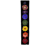 Serenityy Chakra Drop Banner Midnight - Handmade Bali Wax Batik Wall Hanging 183 X 35 Cm