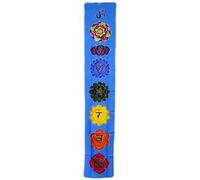 Serenityy Chakra Drop Banner Sky Blue 183 X 35 Cm Handcrafted Bali Wax Batik Wall Hanging